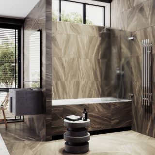 Шторка на ванну MaybahGlass MGV-655-4 70см хром глянцевый